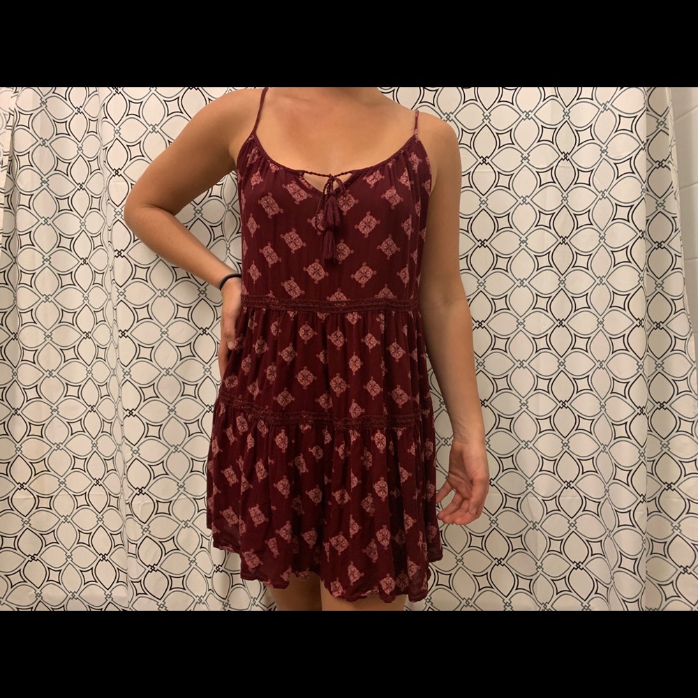 MUDD dark red dress with unique design